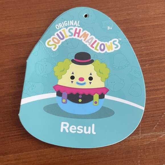 Squishmallows Resul Blacklight Clown Clip Plush - Picture 5 of 8